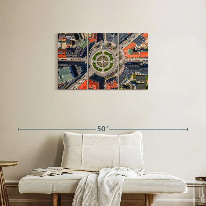 Gartnerplatz Aerial View, 20" H x 33" W