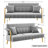 Maddison 56.5'' Velvet Loveseat Sofa with Two Pillows-671390819