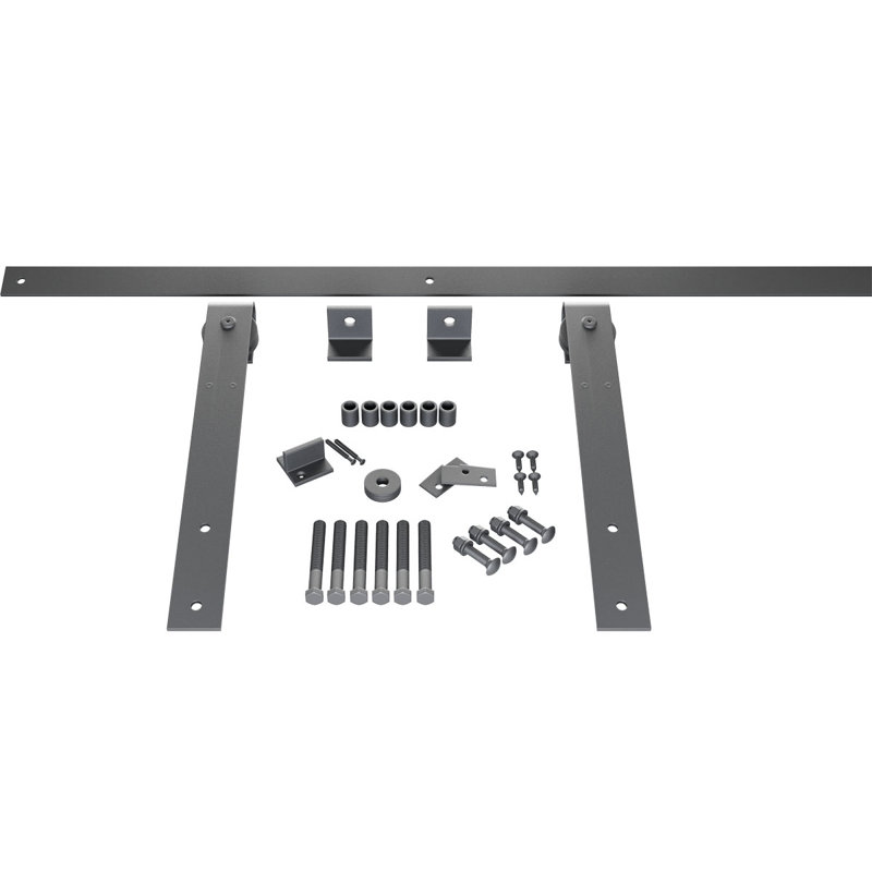 Ensemble de quincaillerie pour porte de grange standard Premium, Argent métallique, 72 po