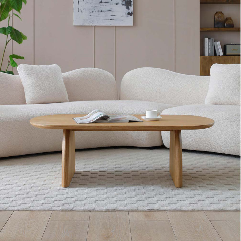Table basse ovale, Bois
