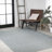 Ryansh High-Low Minimalist Scandi Striped Blue/Ivory Indoor/Outdoor Rug-1288132068