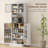 66.5"H Pantry Cabinet With Microwave Stand