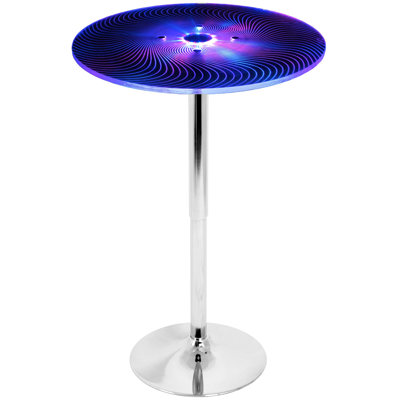 Contemporary Light Up Adjustable Bar Table by LumiSource