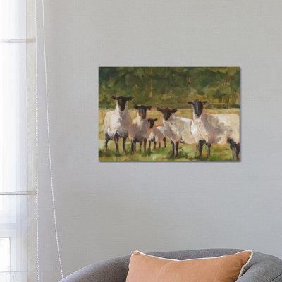 Sheep Family II 1 Piece Wrapped Canvas Painting