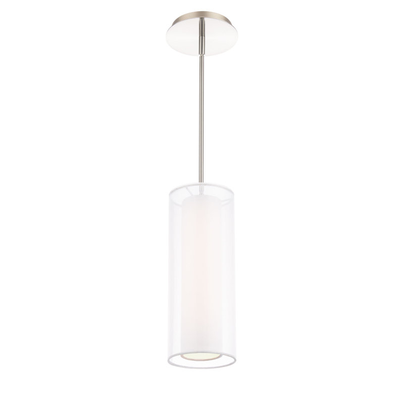 Metropolis 1 - Light Brushed Nickel LED Single Pendant