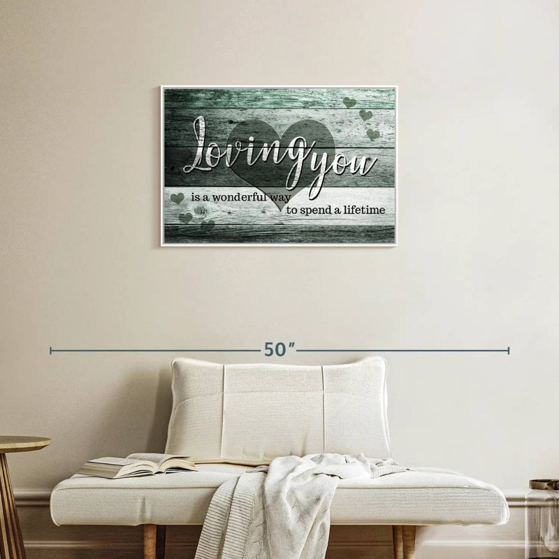 Citation de mariage «I Love You» II, Cadre flottant blanc, 31 po x 21 po