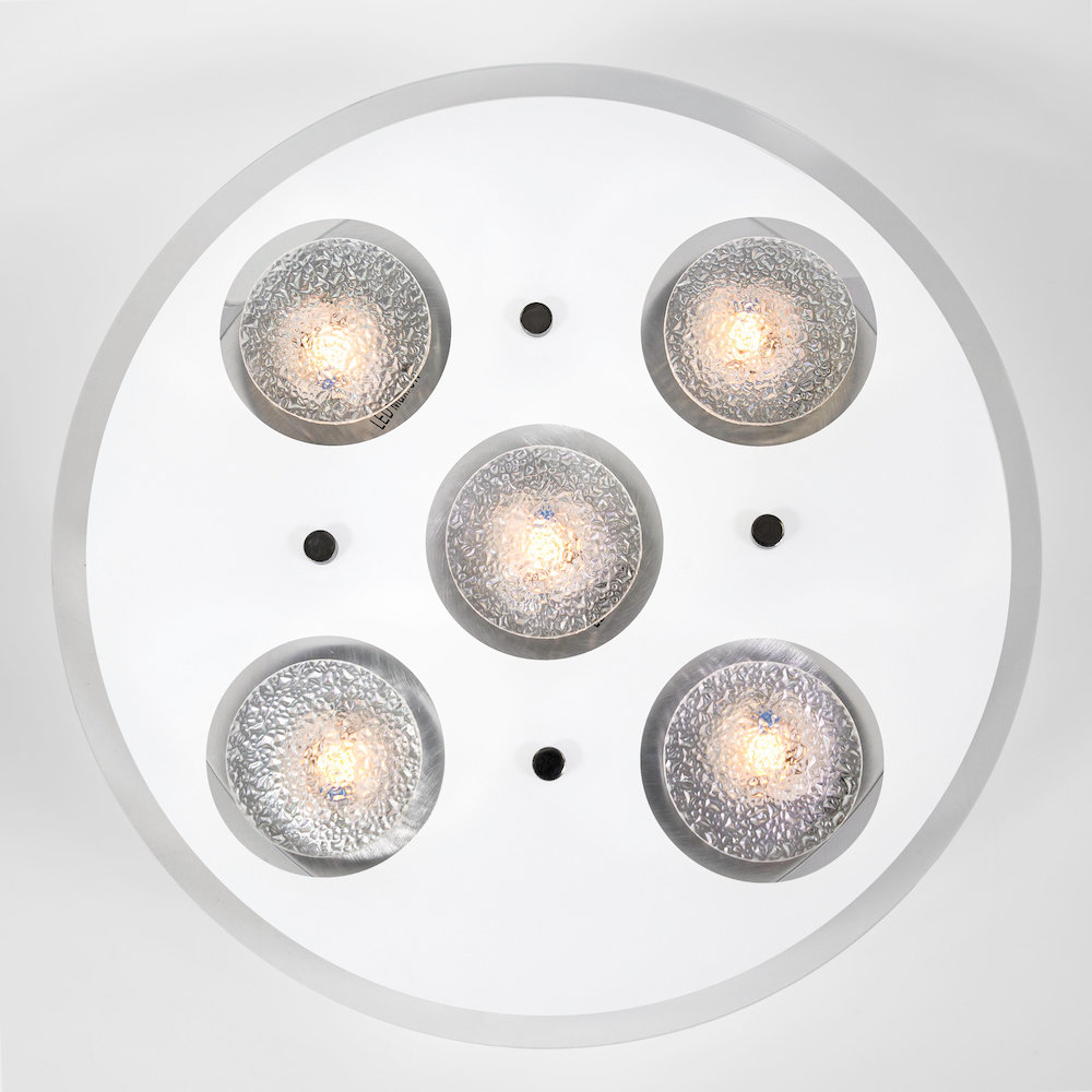 Avalon Modern Chrome Square LED Bathroom Light with Clear/Frosted Glass Plate