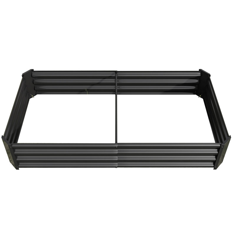 Lit de jardin surélevé Nekeda, Noir, H 11,76 po x l 91,2 po x P 44,4 po