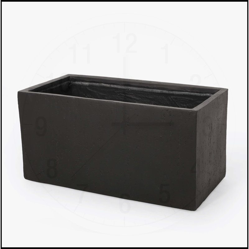 JARDINIER CARRÉ EXTÉRIEUR, H 18 po x l 35,25 po x P 35,25 po, Noir