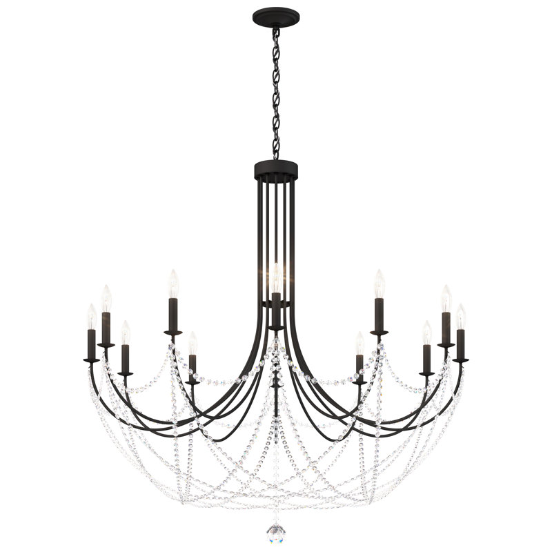 Verdana 12 - Light Chandelier, Black