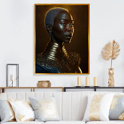 Cortaro, femme afro-américaine, vêtements traditionnels III sur toile