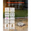 Nettoyeur de surface nettoyeur haute pression 21 po, accessoires de laveuse à pression en acier inoxydable avec 4 roues, 4500 lb / po2 maximum, connecteur rapide 3/8, 2 buses de pulvérisation, poignée double, pour béton, patio, trottoir