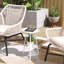 Outsunny Round Garden Coffee Table 2-Tier Small Side Table Metal-94705736