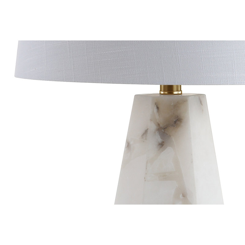 Thoms 26" Alabaster LED Table Lamp, Gold/Alabaster