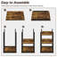 Metal Frame End Table with Shelves, 3 Tier Sofa Side Table 