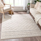 Marolda Mara Moroccan Lattice Trellis Ivory Rug