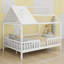 Lit en bois avec clôture, aucun sommier requis, double