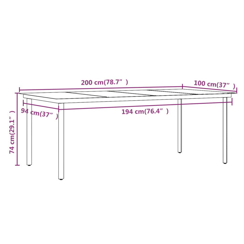 Jaicarious Dining Set, Brown, 6, 29.1" H x 55.1" W x 23.6