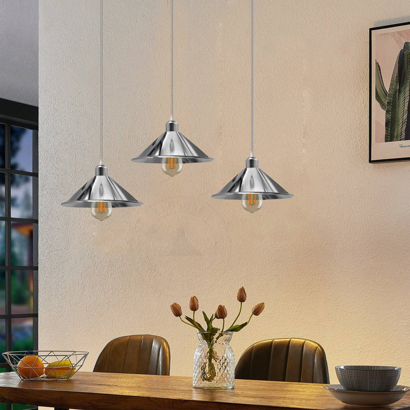 Kosaka 3 - Light Chrome Kitchen Island Pendant, No