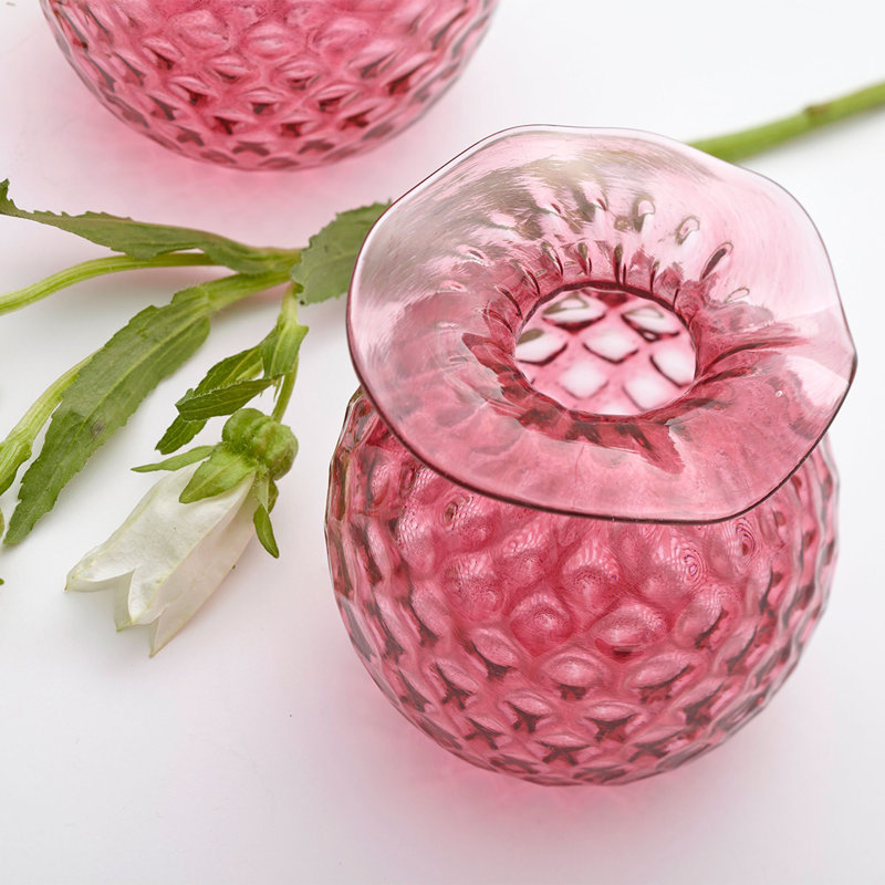 Handmade Glass Table Vase, 4.5" H x 4" W x 4" D, Clear