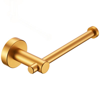 Toilet Paper Holder Brushed Gold Thicken Space Aluminum Toilet Roll Holder For Bathroom, Kitchen, Washroom Wall Mount
