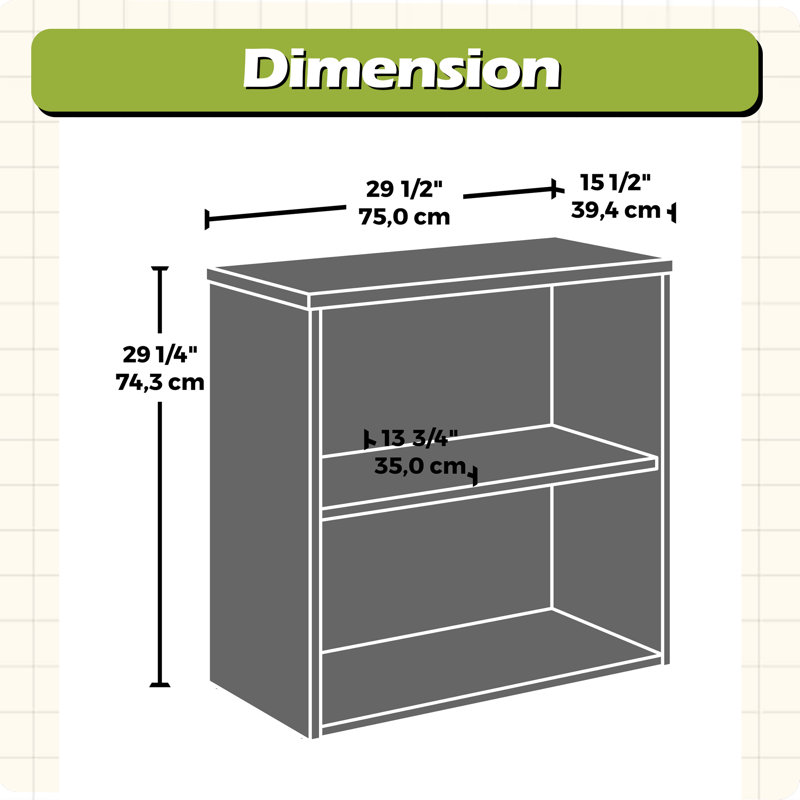 2-Shelf Bookcase, Brown
