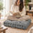 Oversized Handcrafted Tufted Chenille Floor Pillow Cushion with Side Handle-134914851-134914852