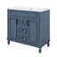 Meuble-lavabo 36 po avec lavabo supérieur, armoire de rangement moderne avec 2 portes à fermeture douce et 2 tiroirs-1053612034