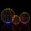 Décorations de Noël extérieures : 3 boules lumineuses RGBIC intelligentes préilluminées avec 8 modes d'éclairage et contrôle par application.