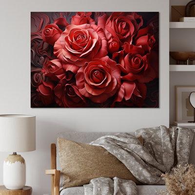 Red Classic Rose Resonance II - Roses Wall Art