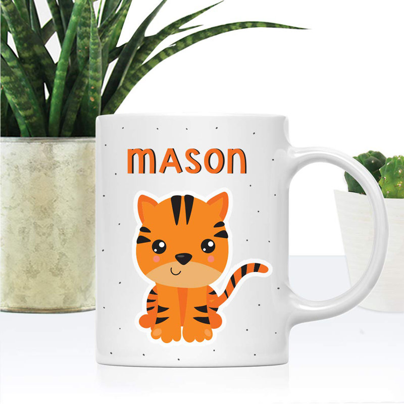 Grande tasse à café pour enfants de bébé personnalisé Valdez, Oui