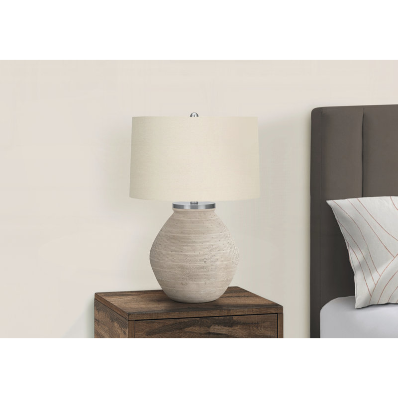 Modern Table Lamp, Cream, Beige