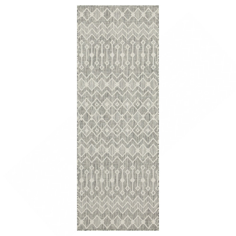 Tapis argenté intérieur / extérieur, Tapis de couloir 2 pi 7 po x 7 pi 3 po