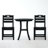 3-Piece Patio Bistro Set With Round Table And 2 Chairs-1400346434