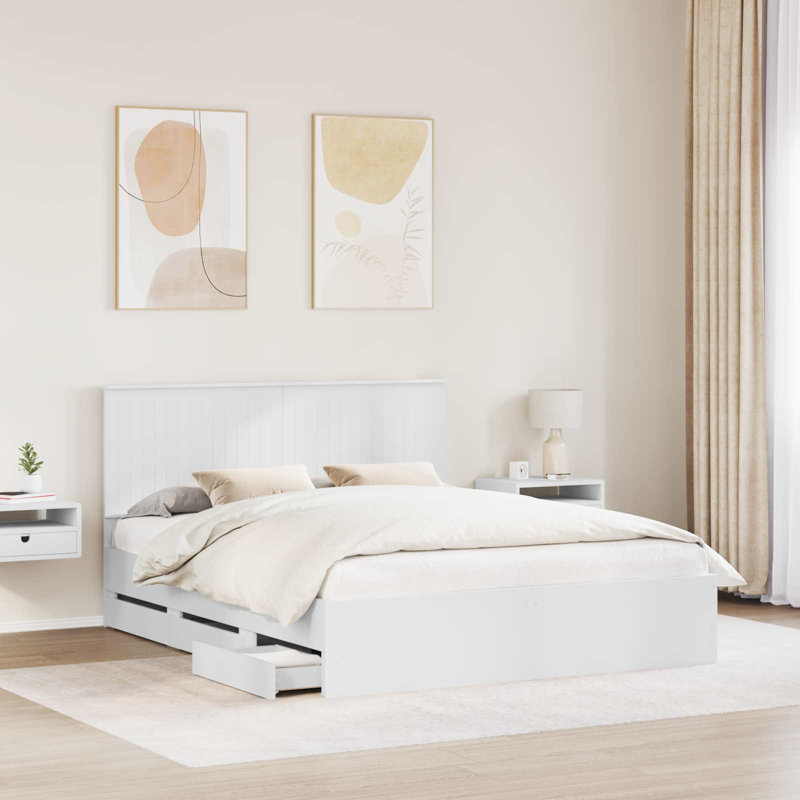 Bed, European Kingsize (160 x 200 cm), White