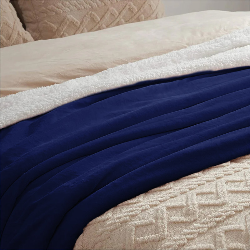 Heated Throw Blanket, W18 x L38cm, Navy