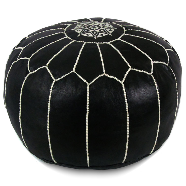 Cherise Moroccan Leather Pouf