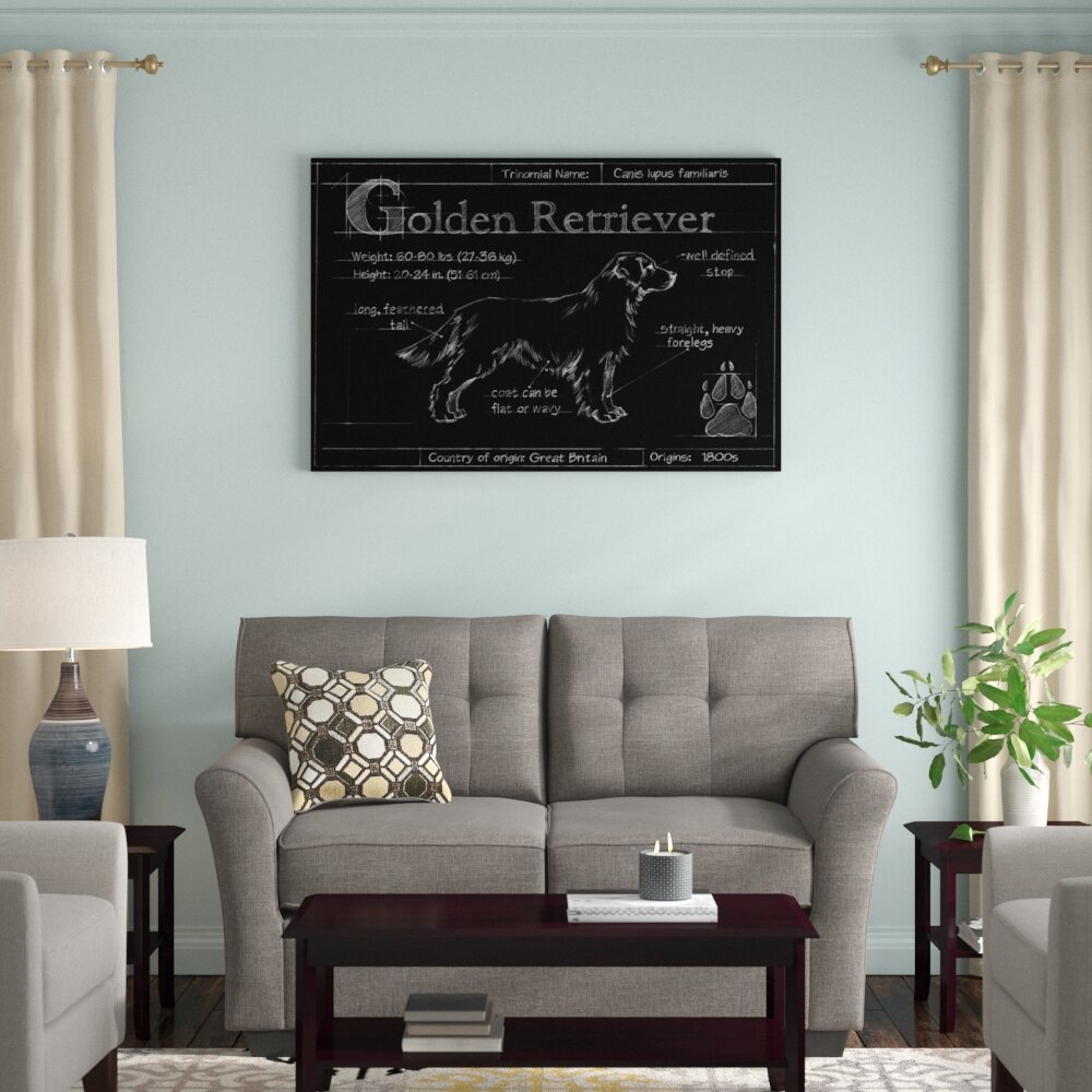 Leinwandbild Blueprint Golden Retriever von Ethan Harper