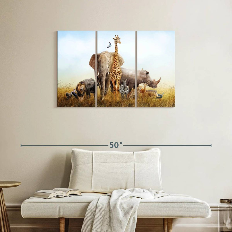 Animaux de safari kényans, H 24 po x l 38 po