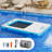 AMERLIFE Inflatable Floating Dock, Non-Slip Air Dock Platform loating Island Raft with Rope Ladder and Water Zone for Pool Lake Beach Ocean (12*8FT)