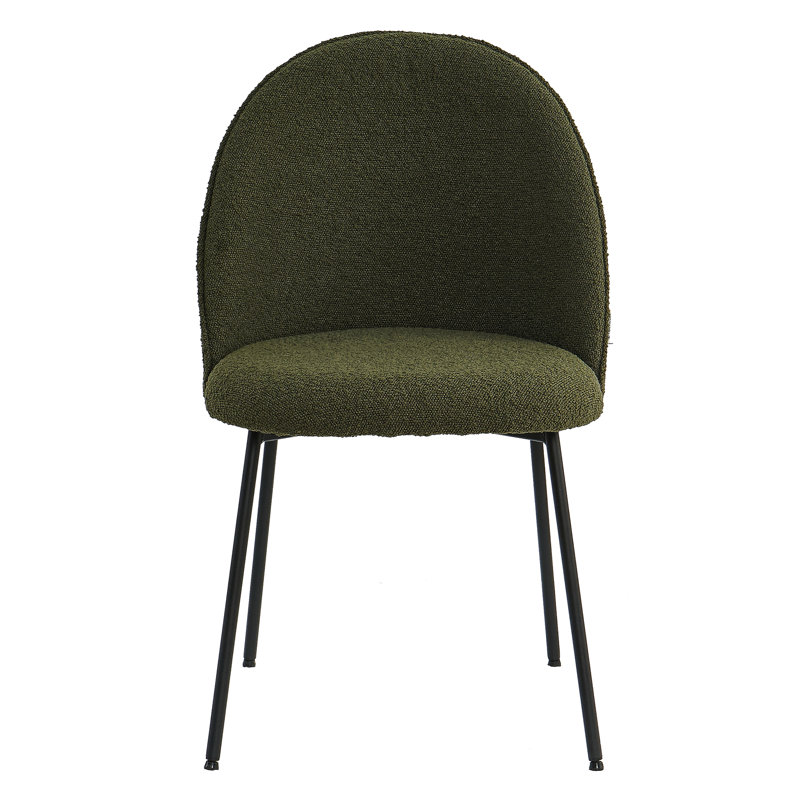 Coventry 46cm H Fabric Upholstered Metal Dining Chair, Green