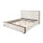 Beige Chenille & Walnut Finish EK Bed