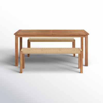 Mambo 66.9'' Rectangular 6 - Person Outdoor Dining Set