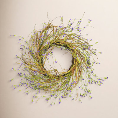 26" Handcrafted Twig, Wildflower No Holiday Wreath