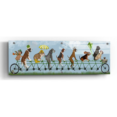 «Mutley Crew on Tandem» par Fab Funky, art mural en verre acrylique