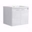 Meuble-lavabo 24 po avec lavabo en résine, 2 portes à fermeture en douceur, fixation flottante