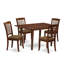 Ensemble de salle à manger 3 pièces pour petits espaces comprenant une table de salle à manger rectangulaire avec rallonge papillon et 2 chaises de salle à manger, acajou-468628733-510094852-510094855