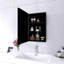 Armoire à pharmacie noire avec miroir-484960942