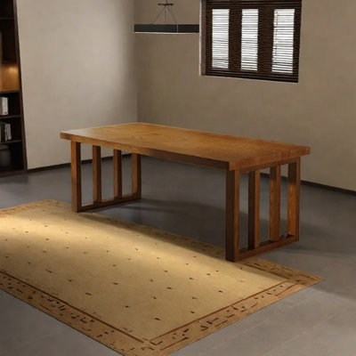 Ash wood large board dining table