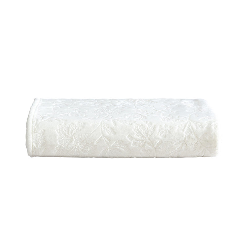 Jeté en peluche Eddie Bauer, Blanc